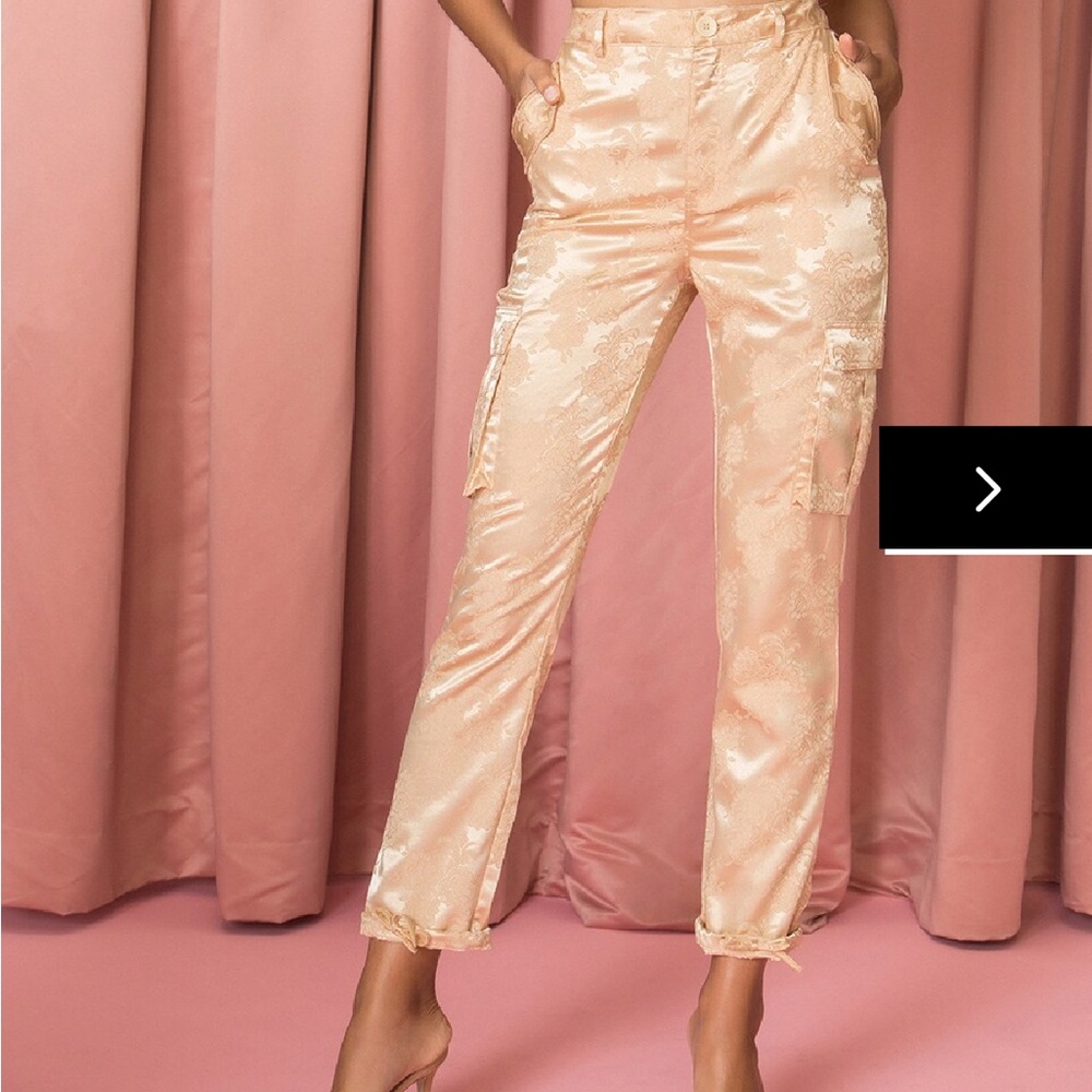 Superdown x draya Michelle gold pants size medium